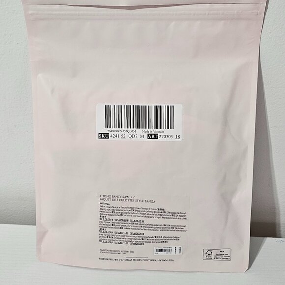 Victoria's Secret 5-Pack Seamless Thong Panties - Multicolor - Size M - 27030318 - Picture 4 of 4